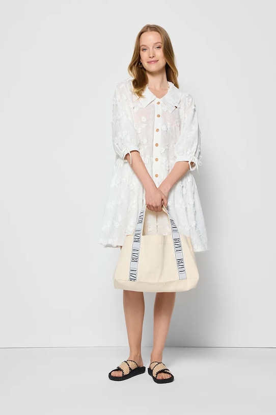 BIZUU torebka shopper damska bawełniana BAGO BAGO.BIALY