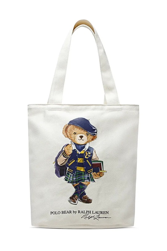 Polo Ralph Lauren geantă de mână din bumbac pentru copii nu incape in A4 bej 9AR021.J9G