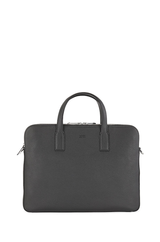 BOSS geantă de piele uni negru 50397344.NOS