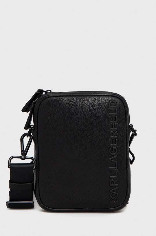 Karl Lagerfeld saszetka skórzana skóra licowa czarny 225M3077