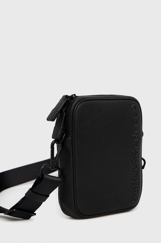 Karl Lagerfeld saszetka skórzana 225M3077 czarny AA00
