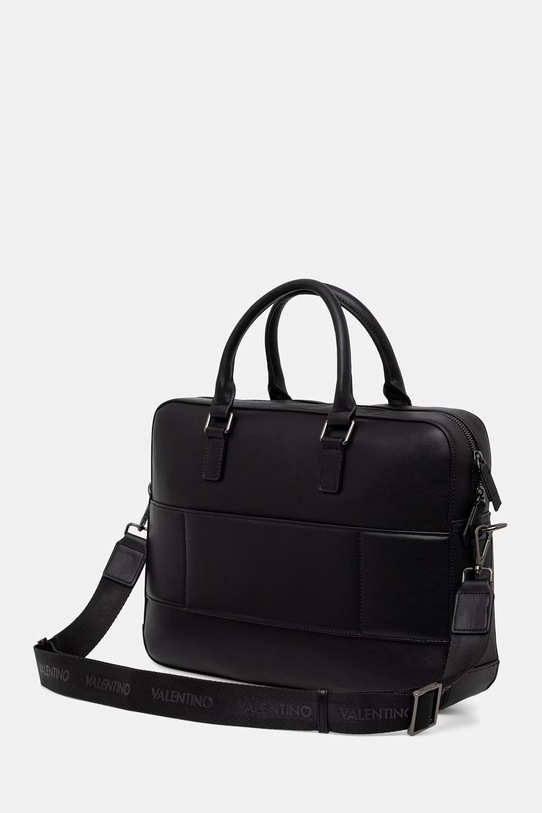 Akcesoria Valentino Bags torba na laptopa męska z imitacji skóry HORIZON VBS8UT29 czarny