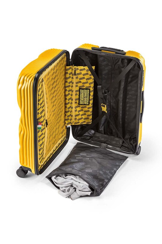 Crash Baggage valiză STRIPE Medium Size 66x43x26 cm CB152 galben