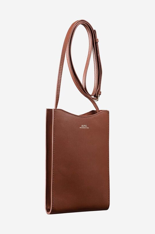 Accesorii A.P.C. borsetă de piele Neck Pouch Jamie PXB PXBMW.F63412 maro