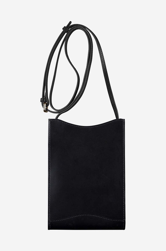 A.P.C. borsetă de piele Neck Pouch Jamie PXB PXBMW.F63412 negru AA00