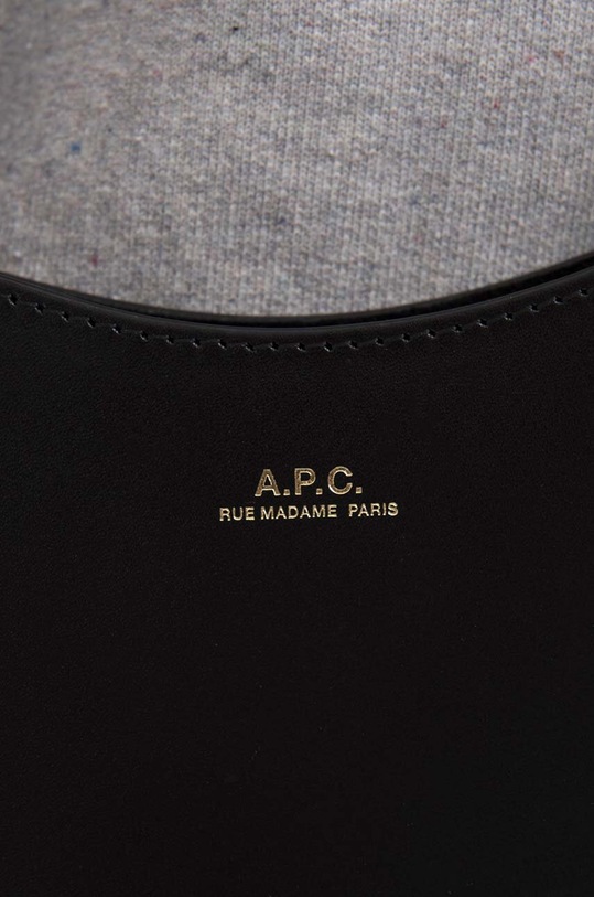 A.P.C. borsetă de piele Neck Pouch Jamie PXB PXBMW.F63412 negru
