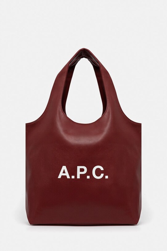 Taška A.P.C. Ninon imitácia kože burgundské PUAAT.M61565