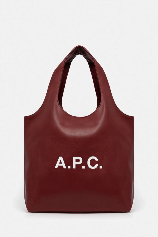 Torba A.P.C. Ninon odgovara formatu A4 bordo PUAAT.M61565