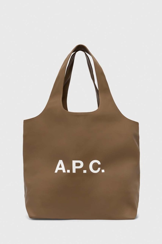 A.P.C. geanta Ninon incape in A4 verde PUAAT.M61565