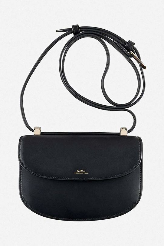 A.P.C. leather handbag Geneve Mini non-detachable strap black PXAWV.F61415