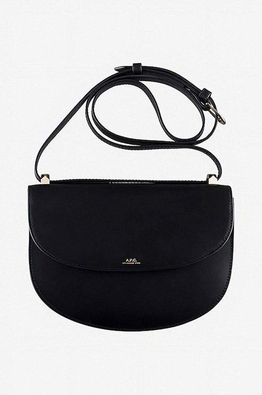 A.P.C. torebka Sac Geneve PXAWV-F61161 BLACK skóra licowa czarny PXAWV.F61161