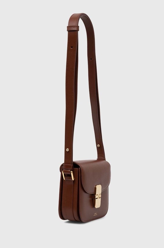A.P.C. poșetă de piele A.P.C. Sac Grace Mini PXBMW.F61515 maro SS25