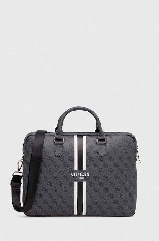 Torba za laptop Guess Torba na laptopa imitacija zrnate kože siva GUCB15P4RPSK