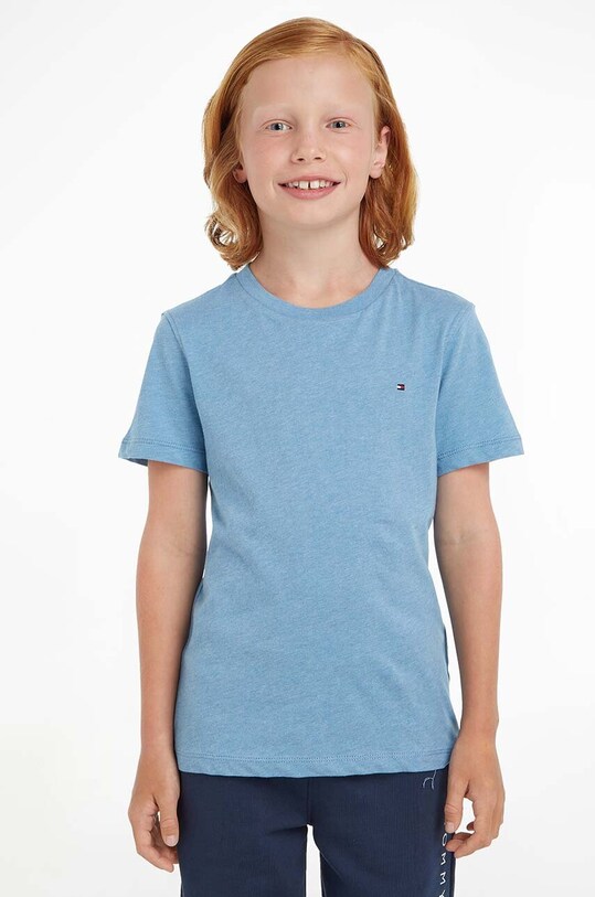 Tommy Hilfiger tricou copii 74-176 cm uni albastru KB0KB04140