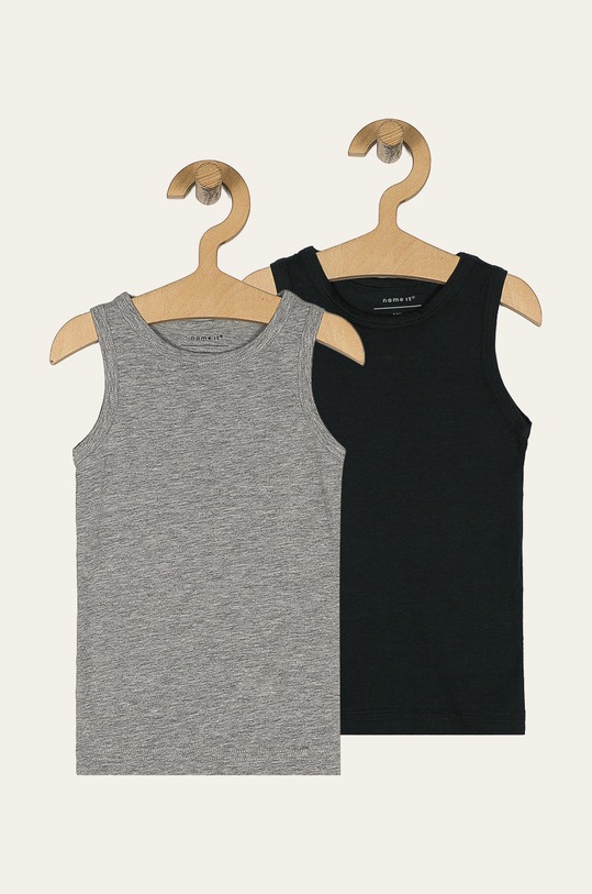 Name it - Top 86-104 cm (2-pack) z elastanem szary 13163572