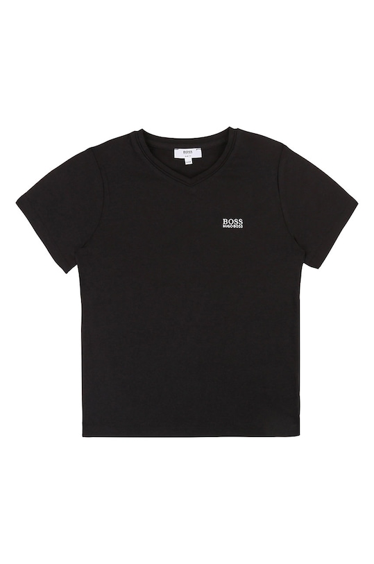 BOSS - T-shirt dziecięcy 164-176 cm J25Z04.164.176 z elastanem czarny J25Z04.164.176