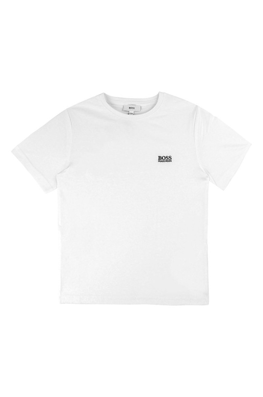 BOSS - T-shirt dziecięcy 104-110 cm J25P14 nadruk biały J25P14