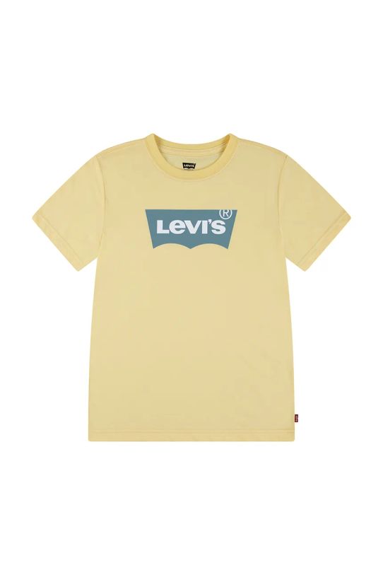 Levi's tricou de bumbac pentru copii print galben 8E8157.NOS.B