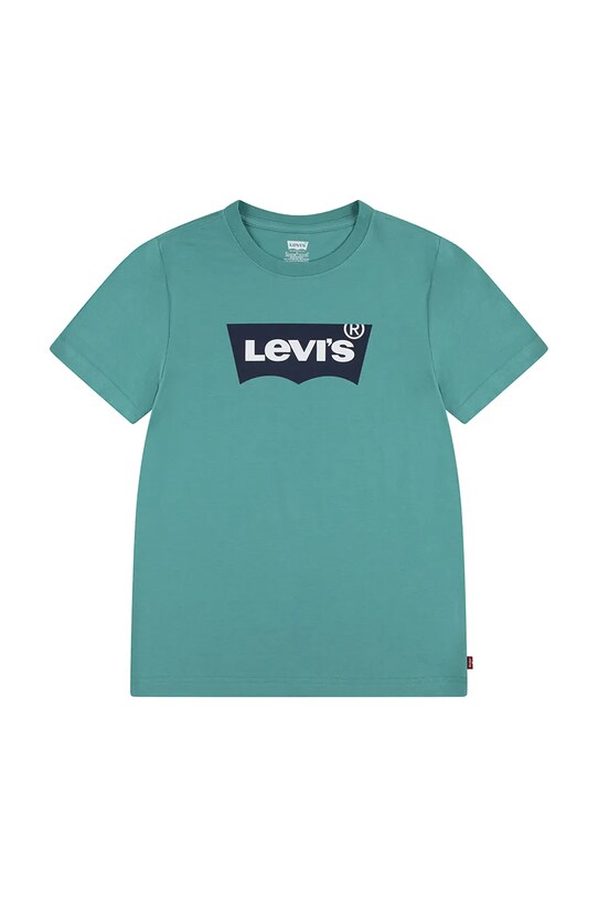 Дитяча бавовняна футболка Levi's бірюзовий 8E8157.NOS.B