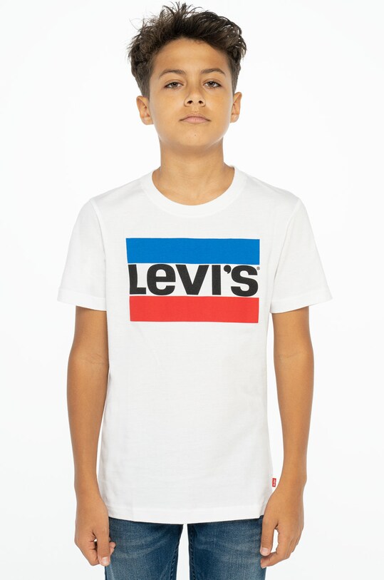 Levi's Tricou copii print alb 9E8568.NOS.B