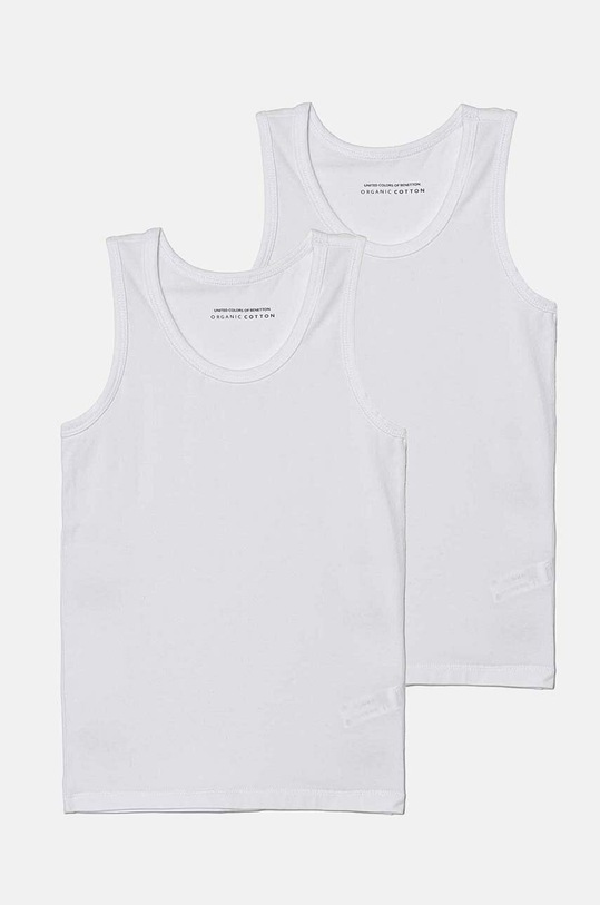 United Colors of Benetton t-shirt dziecięcy 2-pack z elastanem biały 3OP80H014.G.CONTINUATIV
