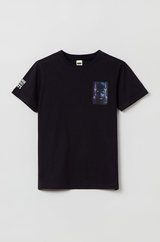 OVS t-shirt bawełniany dziecięcy nadruk czarny 1442243.BOY.10.15YEARS.