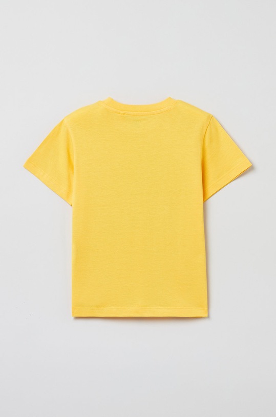 OVS t-shirt bawełniany dziecięcy 1449279.BOY.3.10YEARS.O żółty AA00