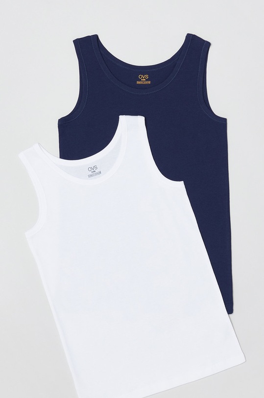 OVS t-shirt bawełniany dziecięcy (2-pack) bawełna multicolor 1432549.BOY.3.15Y.UNDER