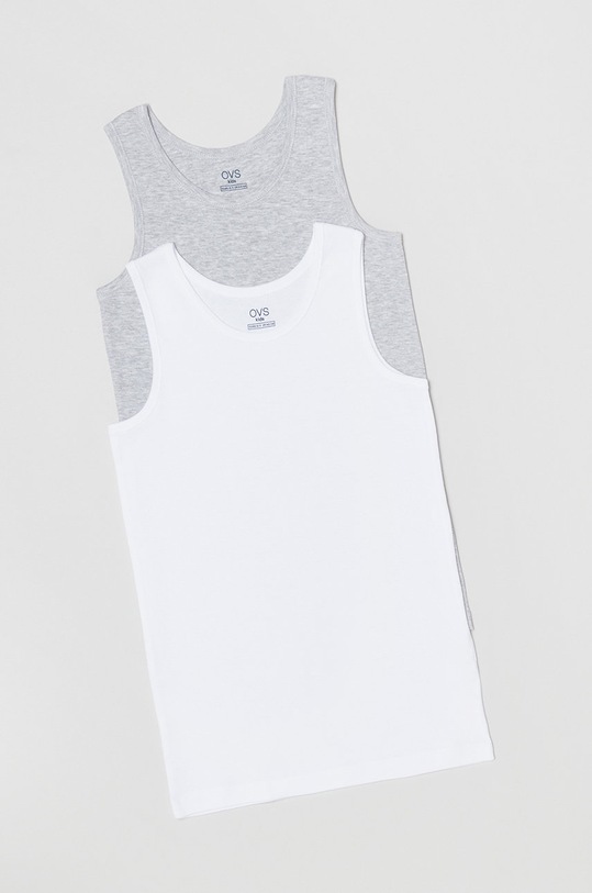 OVS t-shirt bawełniany dziecięcy (2-pack) bawełna biały 1432558.BOY.3.15Y.UNDER