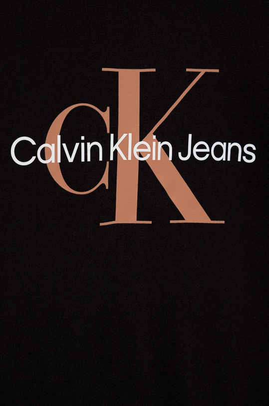 Chłopiec Calvin Klein Jeans t-shirt bawełniany dziecięcy IU0IU00267.9BYY IU0IU00267.9BYY czarny