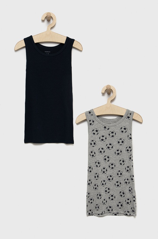 Name it t-shirt dziecięcy (2-pack) z elastanem szary 13208837.GreyMelang