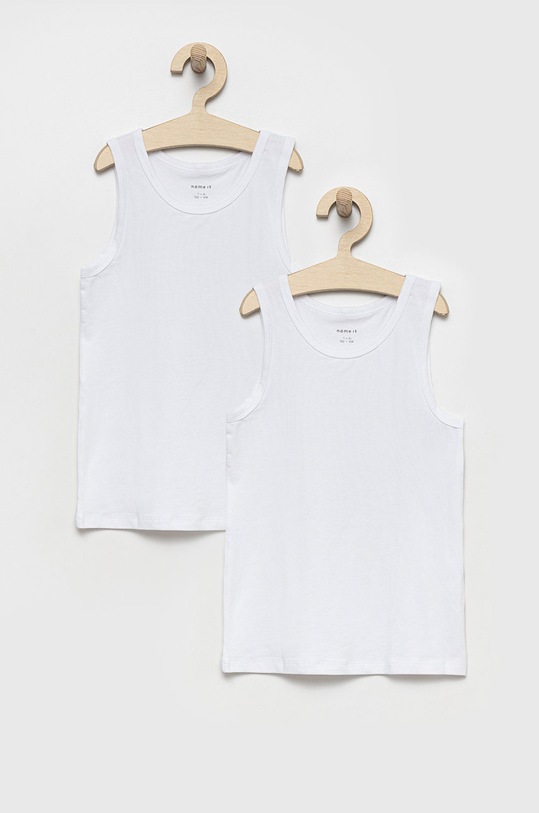 Name it top dziecięcy (2-pack) bawełna biały 13208843.BrightWhit