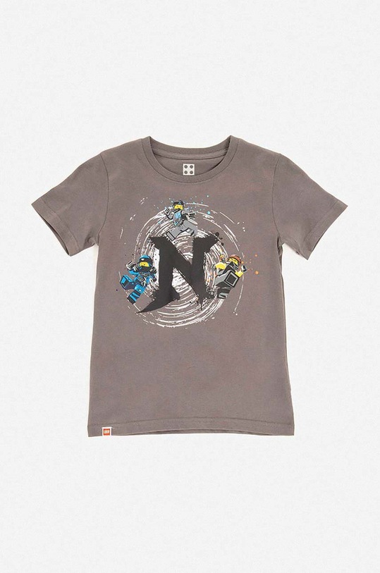 Detské bavlnené tričko Lego bavlna sivá 12010479