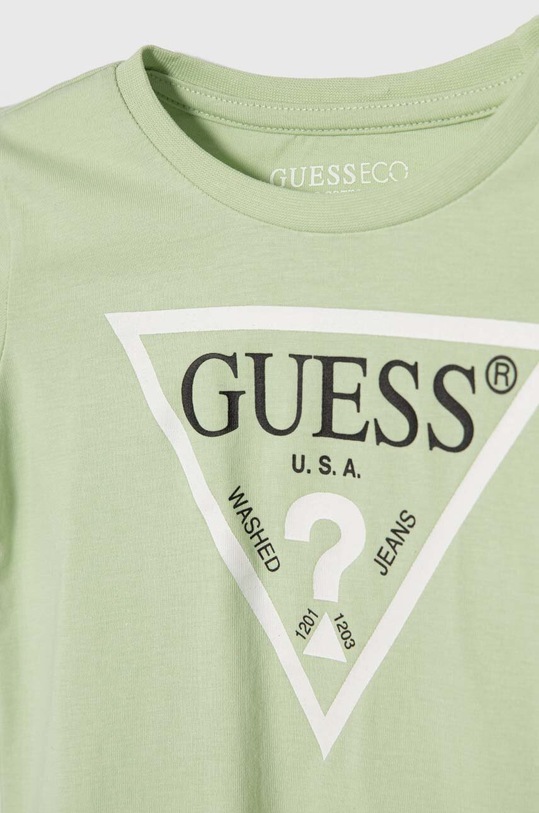 Αγορίστικα Παιδικό βαμβακερό μπλουζάκι Guess N73I55.K8HM0.PPYH πράσινο