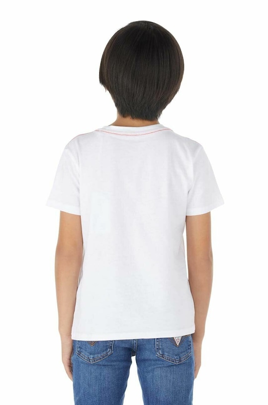 Detské bavlnené tričko Guess L73I55.K8HM0.9BYH biela