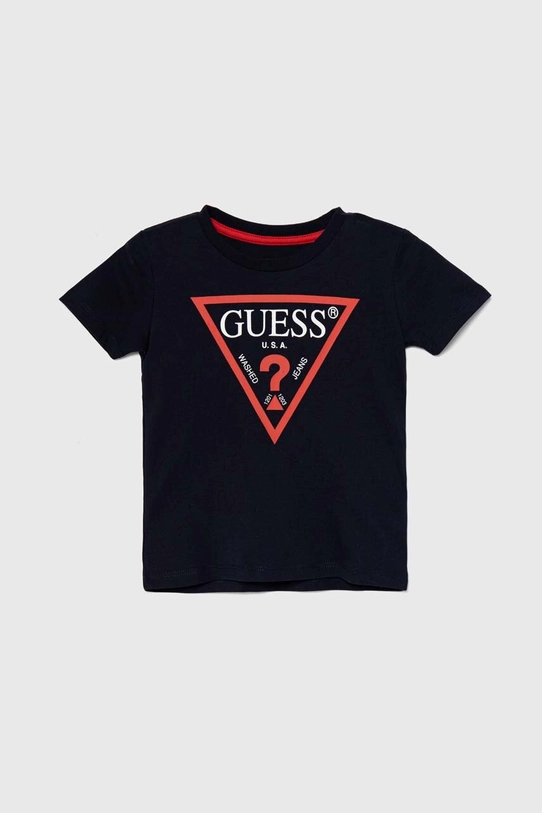 Детская хлопковая футболка Guess хлопок тёмно-синий N73I55.K8HM0.9BYH