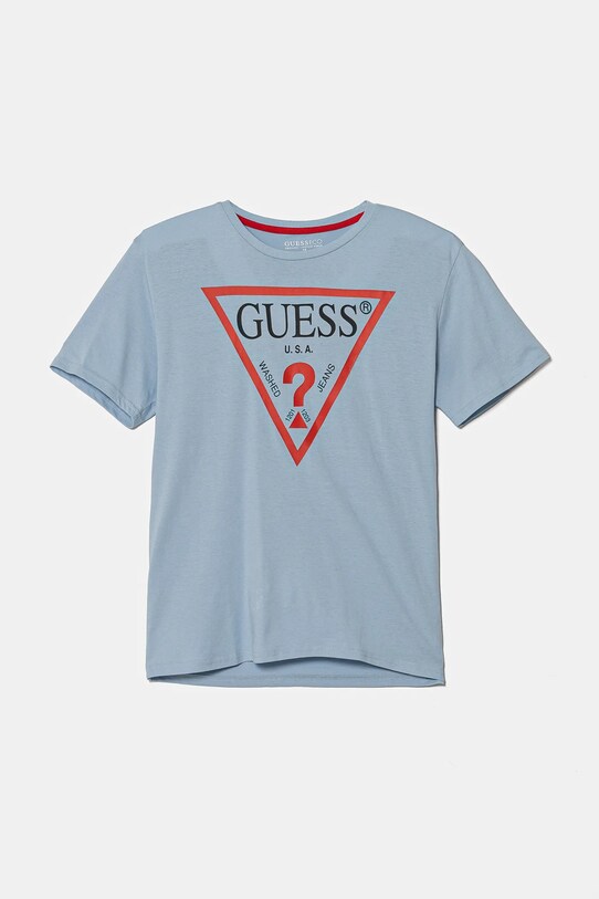 Детская хлопковая футболка Guess хлопок голубой L73I55.K8HM0.PPYA