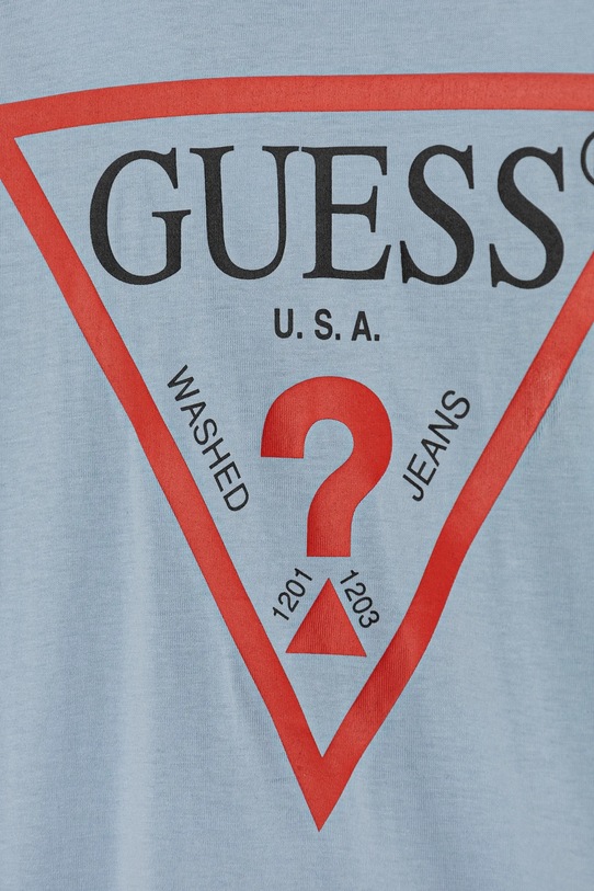 Chłopiec Guess t-shirt bawełniany dziecięcy L73I55.K8HM0.PPYA niebieski