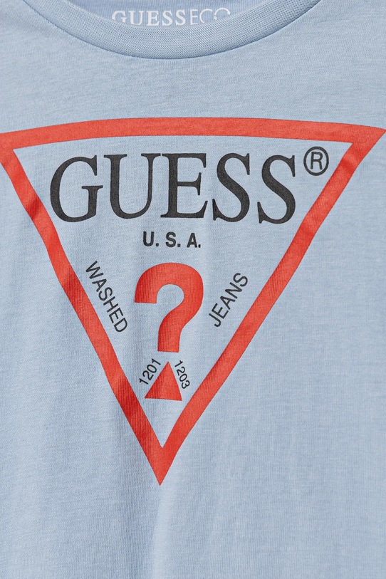Момче Детска памучна тениска Guess N73I55.K8HM0.PPYA син