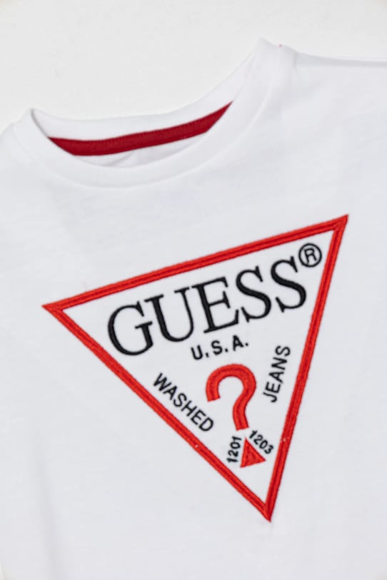 CHLAPEC Dětské bavlněné tričko Guess N4YI37.K8HM4.PPYA bílá