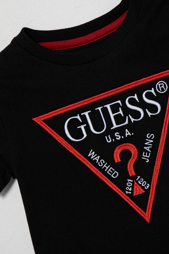 CHLAPEC Dětské bavlněné tričko Guess N4YI37.K8HM4.PPYA černá