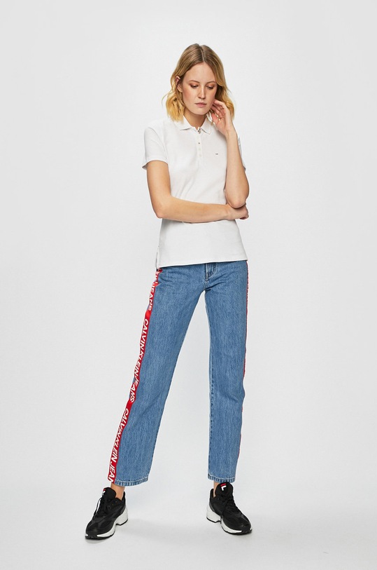 Tommy Jeans - Top DW0DW04434 biela AA00