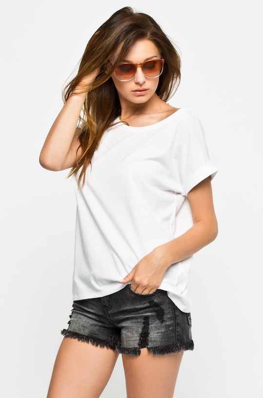 Vila - Top jednofarebný biela 14025668