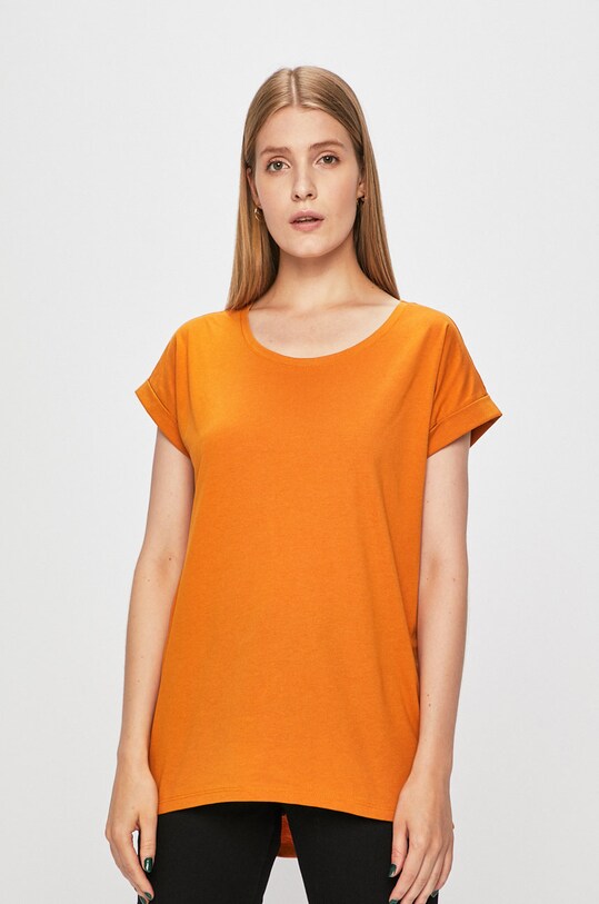Vila t-shirt pozostałe pomarańczowy 14025668