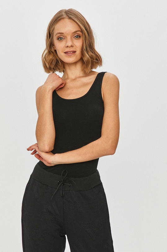 Only - Top z elastanem czarny 15095808