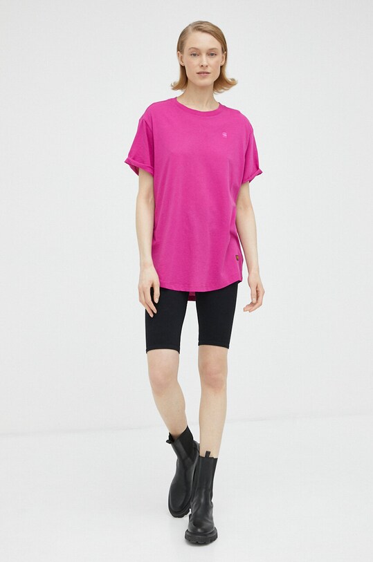 Pamučna majica G-Star Raw D16902.4107 roza AA00