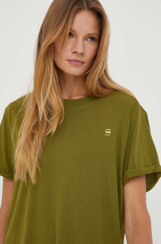 Bavlnené tričko G-Star Raw zelená D16902.4107