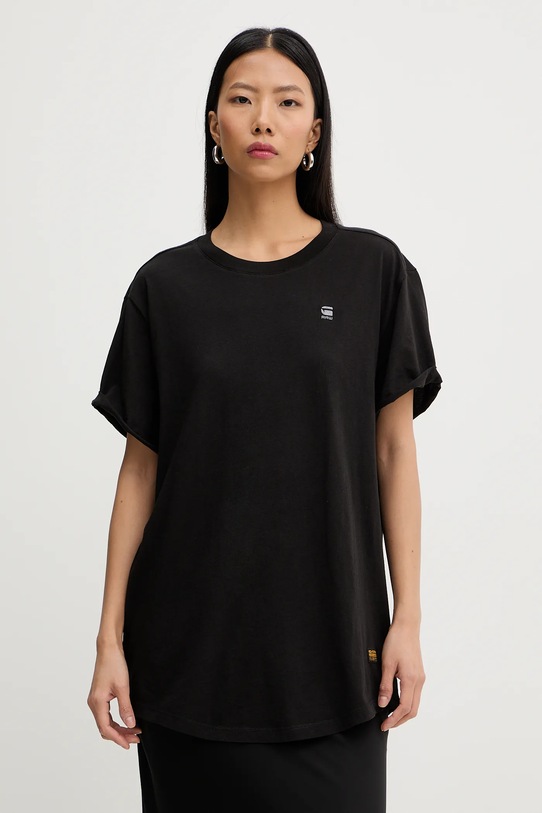 G-Star - Majica pamuk crna D16902.4107