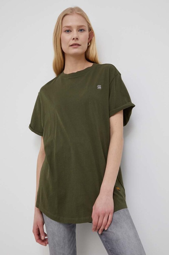G-Star t-shirt bawełniany bawełna zielony D16902.4107