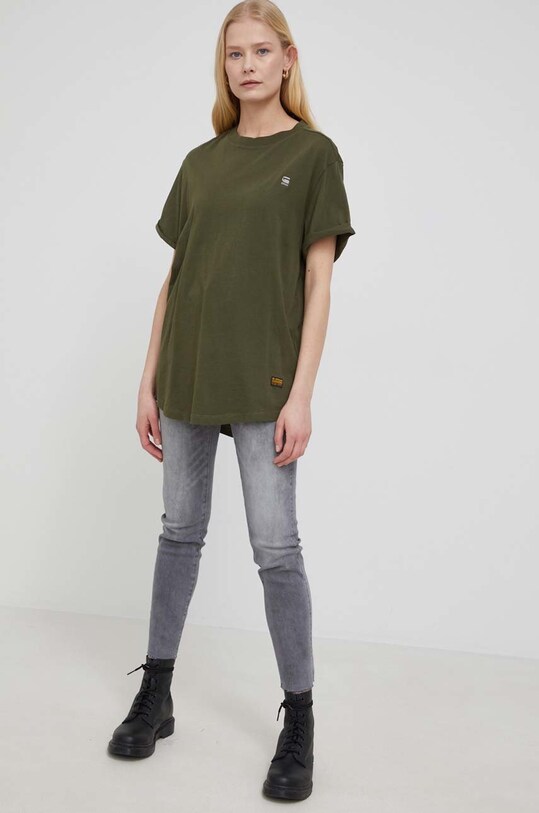 G-Star t-shirt bawełniany D16902.4107 zielony AA00